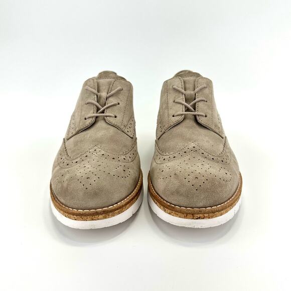 Gabor Men Comfort Optifit Oxford Sz 8 Tan Suede Wingtip Casual Lace-Tie Sneakers main image 7